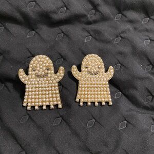 Gold Ghost Pearl Earrings